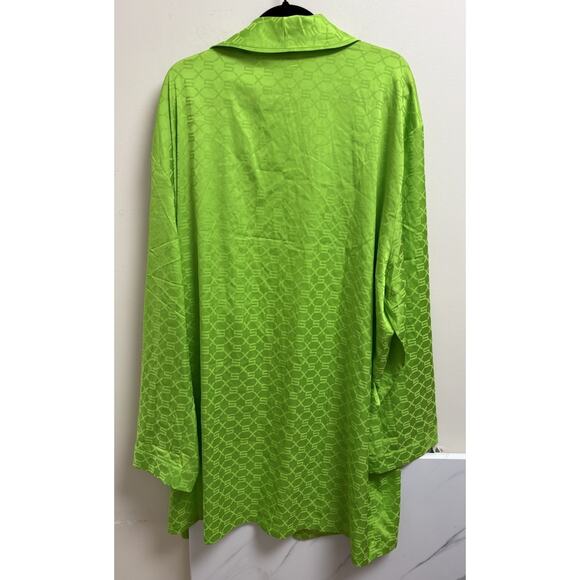 Savage X Fenty Women’s Neon Green Jacquard Robe XXXL READ - Picture 2 of 9